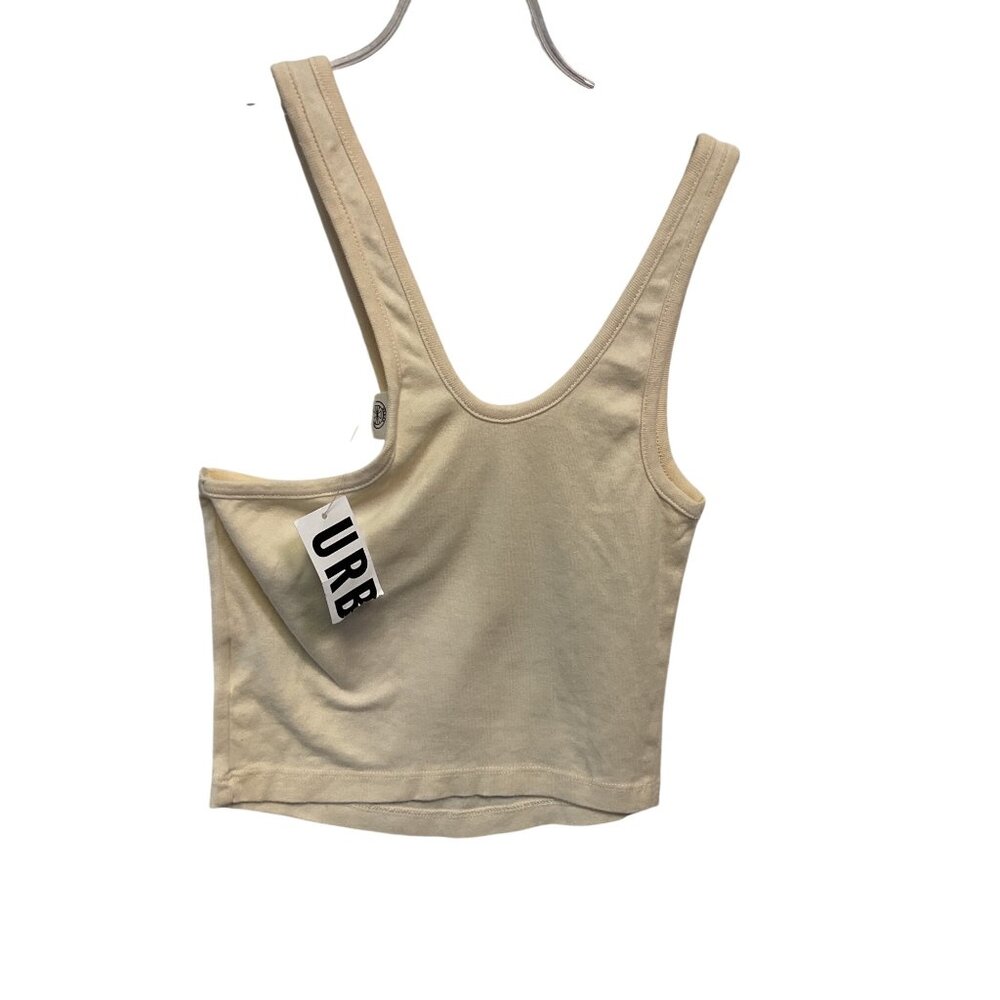 Urban Outfitters Mushroom Graphic Tank Top XS Beige Cotton Blend - Picture 2 of 3